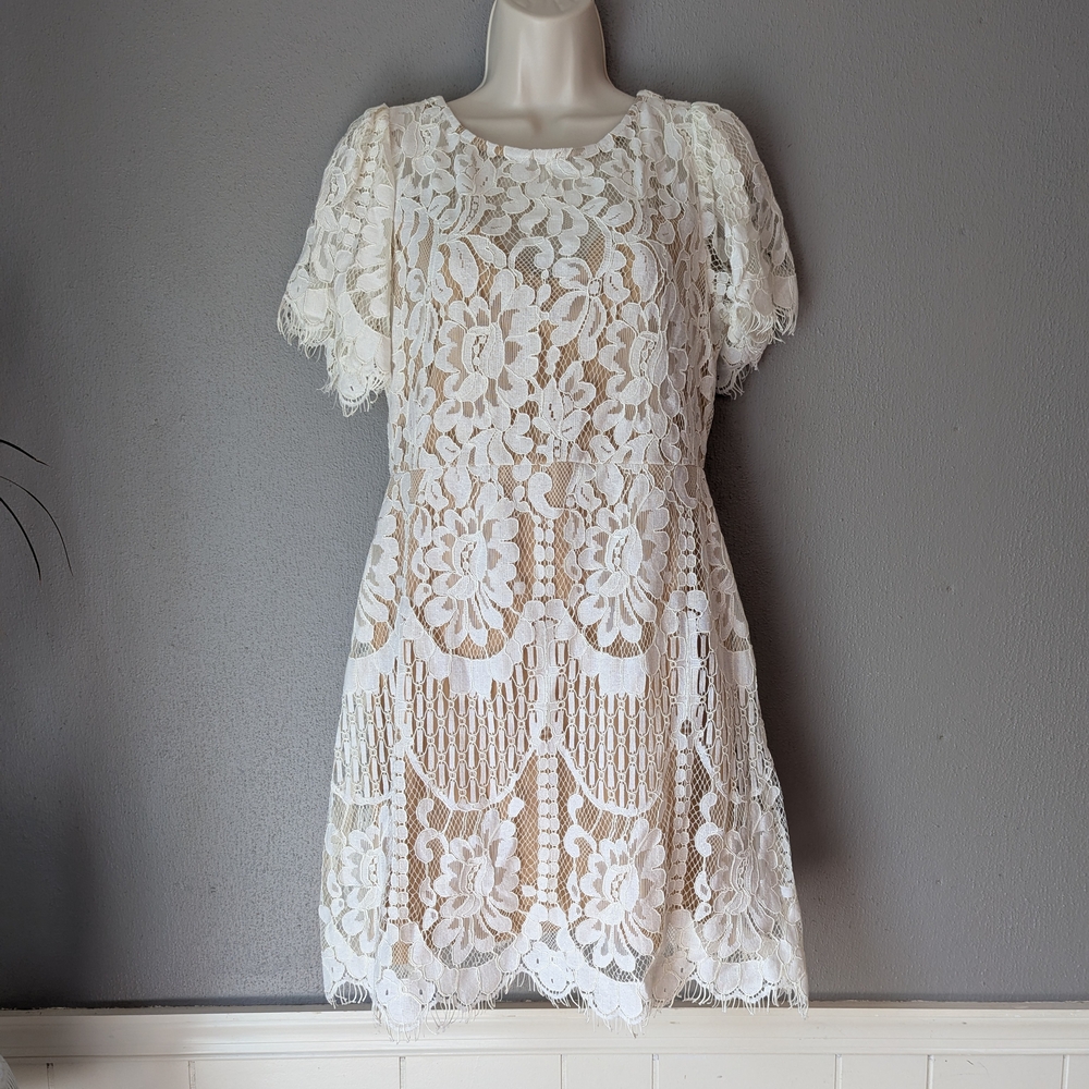 Lulu's White Lace Mini Dress